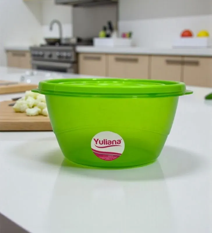 Recipiente Flower No.3 Yuliana MX-193 – 1400 ml, Plástico Resistente con Tapa a Presión