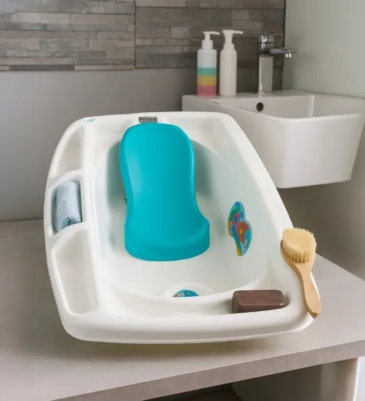 Bañera Perla 7304 Prinsel – Anatómica con asiento reductor y termómetro integrado