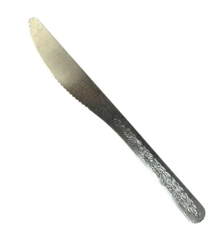 Cuchillo de Mesa Lirios Facusa – Acero Inoxidable Decorativo