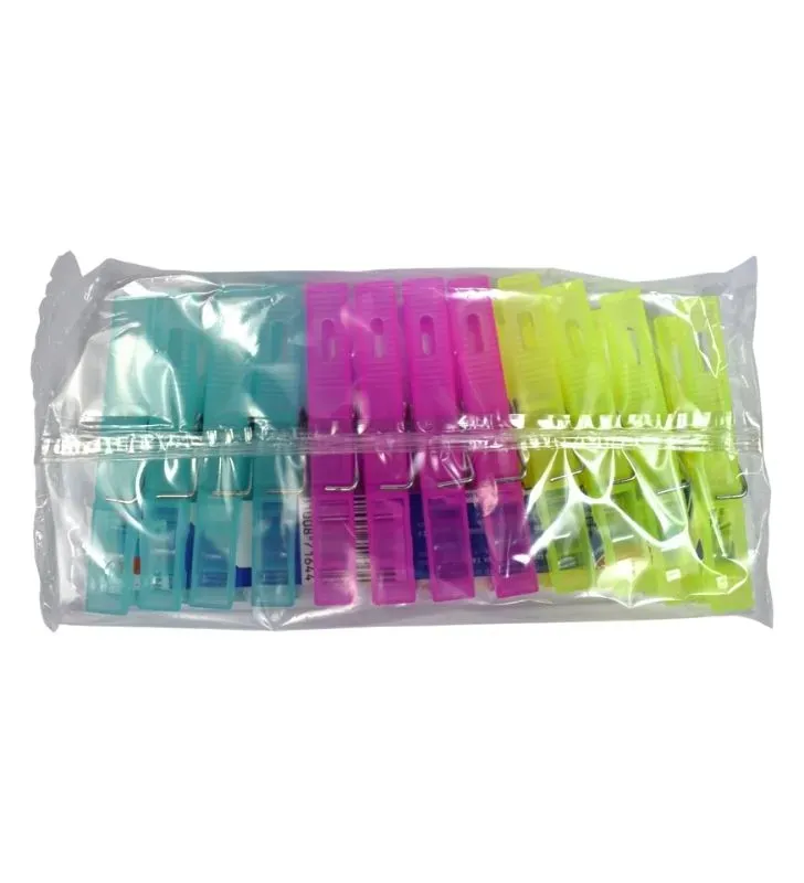 Pinza para ropa Jumbo Enkaplast – 12 piezas, colores surtidos
