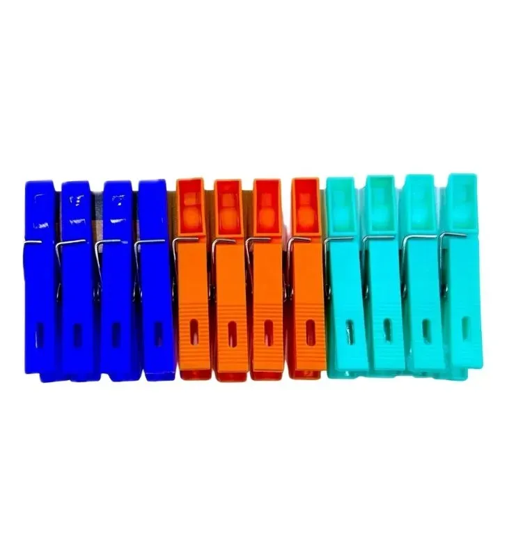 Pinza para ropa Enkaplast – 12 piezas, colores surtidos