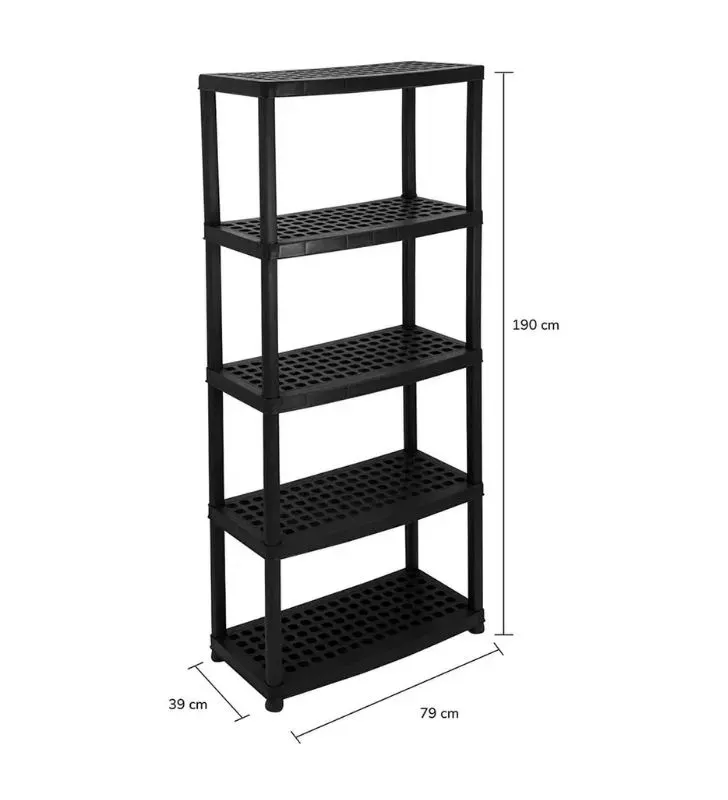 Estante de 5 niveles Plastipremier – Almacenaje Resistente y Modular