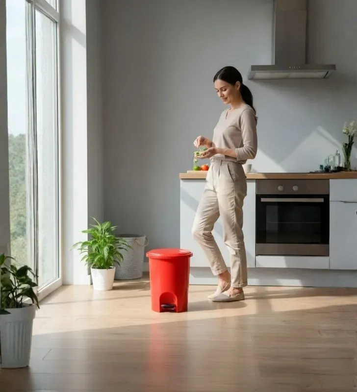 Bote con pedal y tapa de colores – Europlast