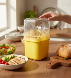 Portacubiertos con división y tapa – Europlast