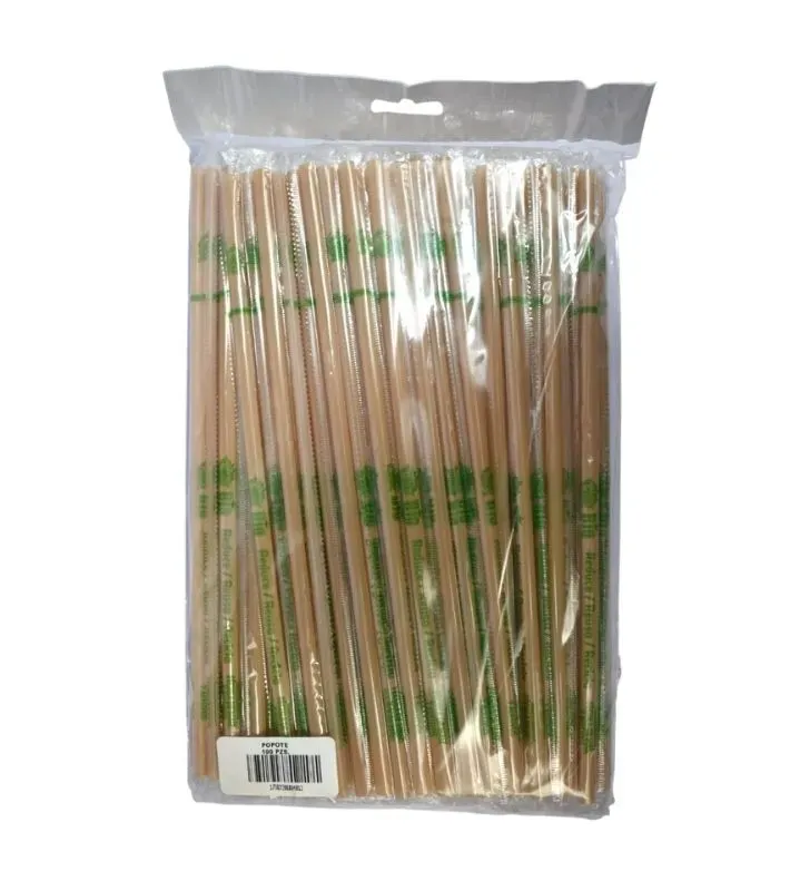 Popote Biodegradable Reyma 26 cm – Paq. 100