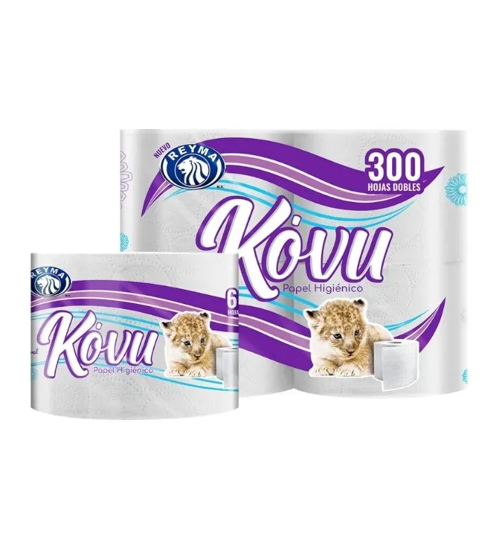 Papel Higiénico Kovu 300H – 4 Rollos Reyma