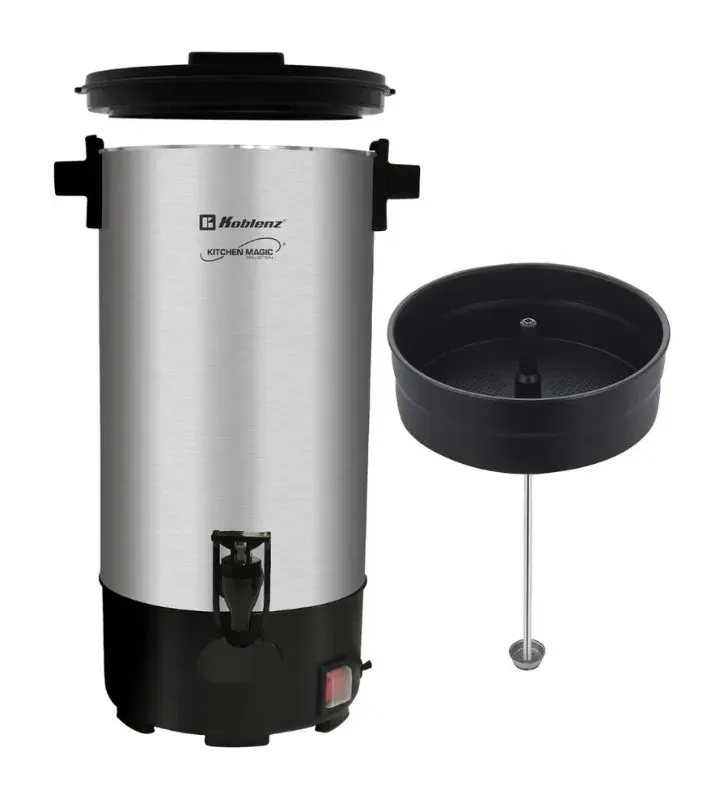 PCKM-45 Percoladora Cafetera Koblenz – 45 tazas, acero inoxidable