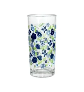9660 VASO DECORADO FLORES AZULES CZH