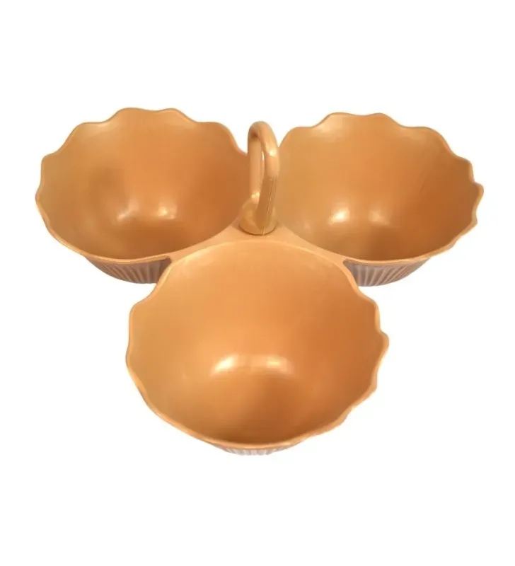 Salsera 3 Divisiones Café Boris – Plástico resistente