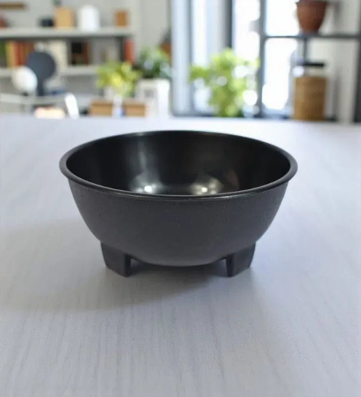 Molcajete Negro Boris – 14.07 cm, Plástico Resistente
