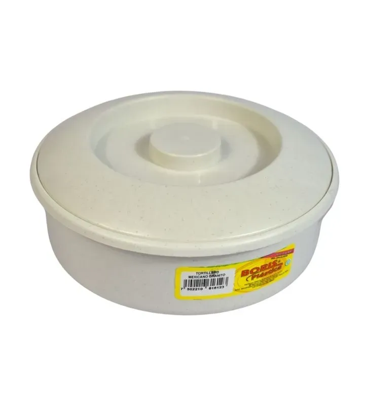 Tortillero Mexicano Granito Boris – 19 cm, Plástico Resistente