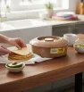 Tortillero Mexicano Café Boris – 19 cm, Plástico Resistente