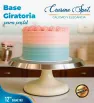 Base Pastelera Giratoria Cuisine Spot E118 – Acero Inoxidable / Blanco