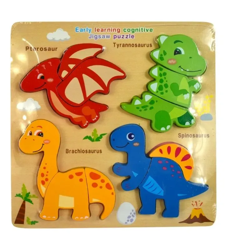 Rompecabezas de Madera de Dinosaurios 8360Y – Juguete Educativo para Niños