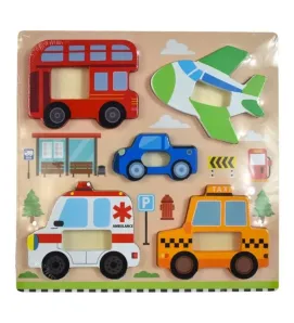 Rompecabezas de Madera 8359Y – Diseños de Animalitos del Mar, Dinosaurios y Autos