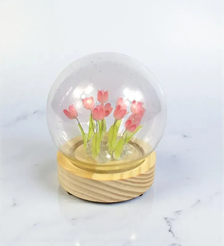 Lámpara de Flor de Cristal 8016Y – Ilumina tu espacio con elegancia