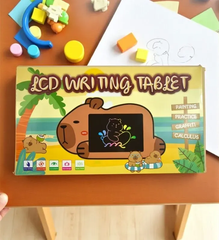 Pizarrón de Pila 8759Y – Pizarra Mágica Infantil con Diseño de Capibara Acostado