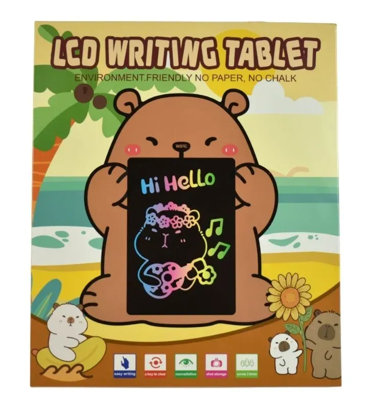 Pizarrón de Pila 8760Y – Pizarra Mágica Infantil con Diseño de Capibara