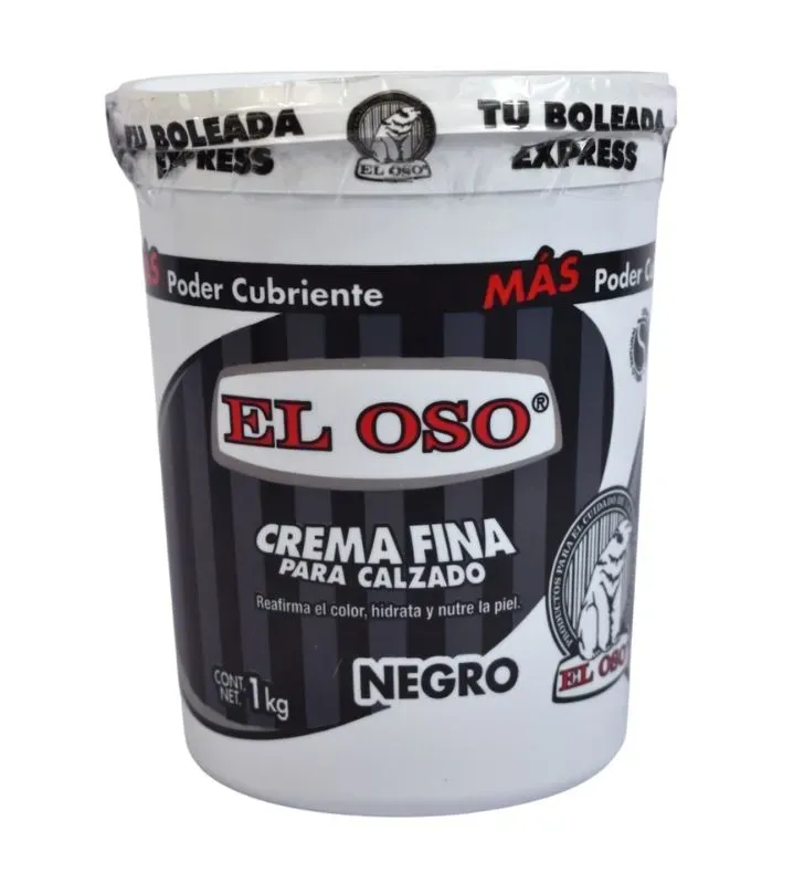 Crema Brillo El Oso Econo Pack 1 kg Negro – Hidratación y Brillo
