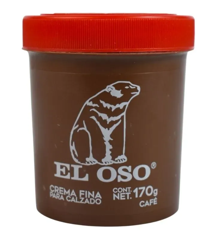 Crema para Calzado El Oso Fina Color Café 170g – Hidratación y Brillo
