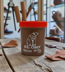 Crema para Calzado El Oso Fina Color Café 170g – Hidratación y Brillo