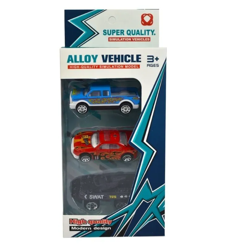 Set de Carros de Juguete CM-7450B – 3 Piezas (SWAT, Coche, Camioneta) Set de Carros de Juguete CM-7450B – 3 Piezas (SWAT, Coche, Camioneta)