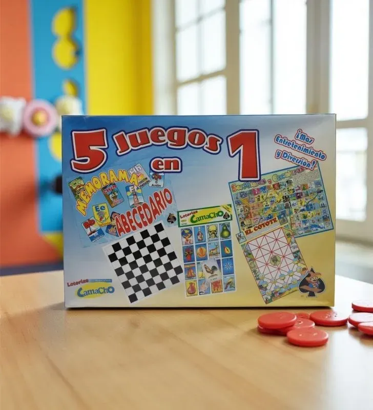 Kit de juego 5 en 1 – Loterías Camacho | Juegos tradicionales mexicanos