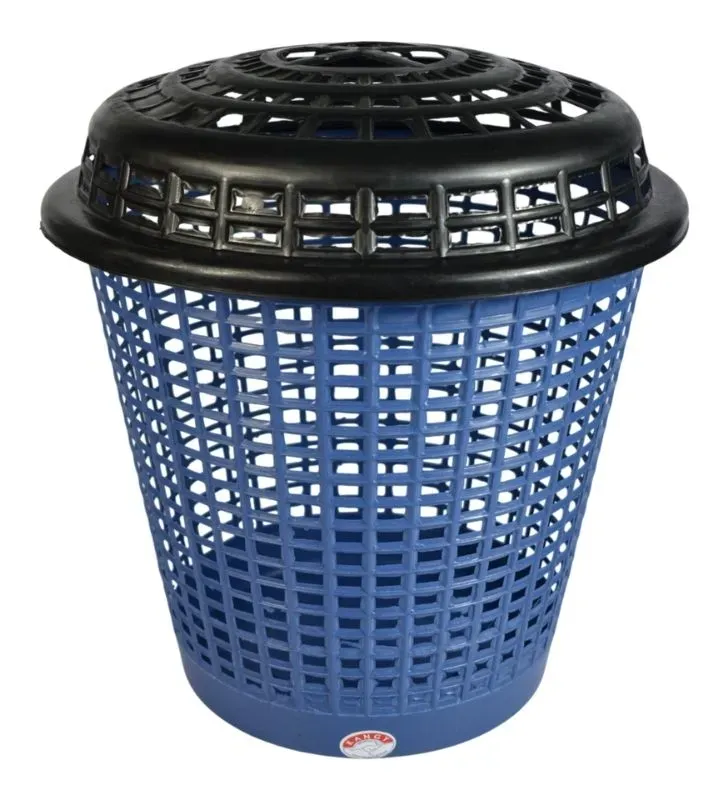 Cesto Calado Málaga 25 L con tapa Kangy – Plástico resistente y ventilado