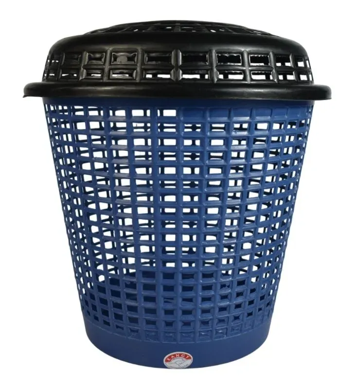 Cesto Calado Málaga 25 L con tapa Kangy – Plástico resistente y ventilado