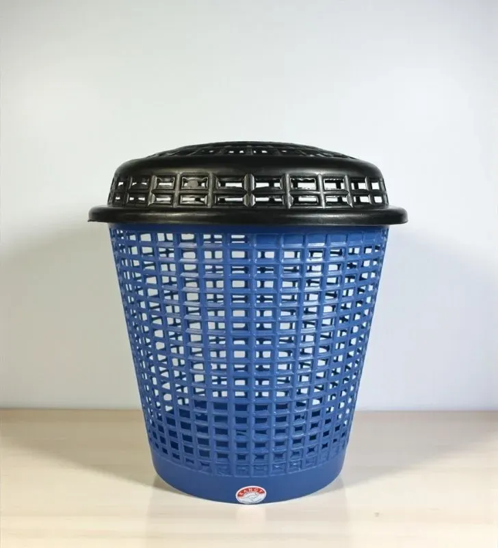 Cesto Calado Málaga 25 L con tapa Kangy – Plástico resistente y ventilado