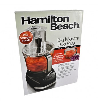 Hamilton Beach 70580 Big Mouth Duo Plus 12 & 4 Cups Food Processor 