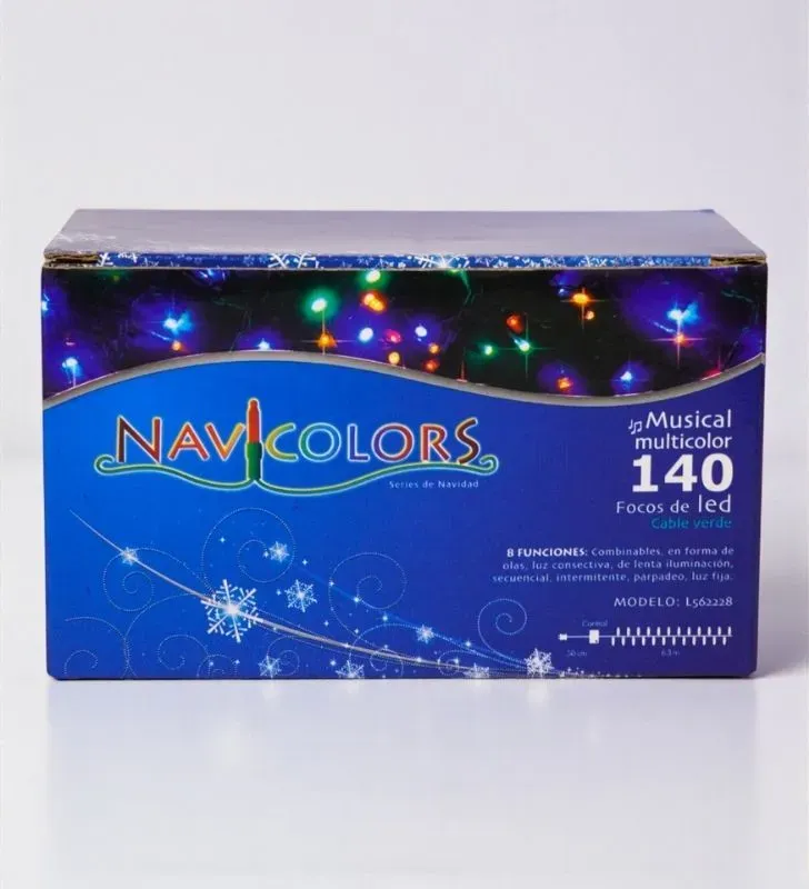 Luz musical multicolor Prosaca L562228 – 140 LEDs cable verde