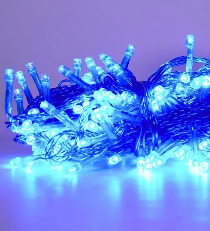 Luz musical azul Navicolors L562230 – 140 LEDs Cable Azul para Árbol de Navidad