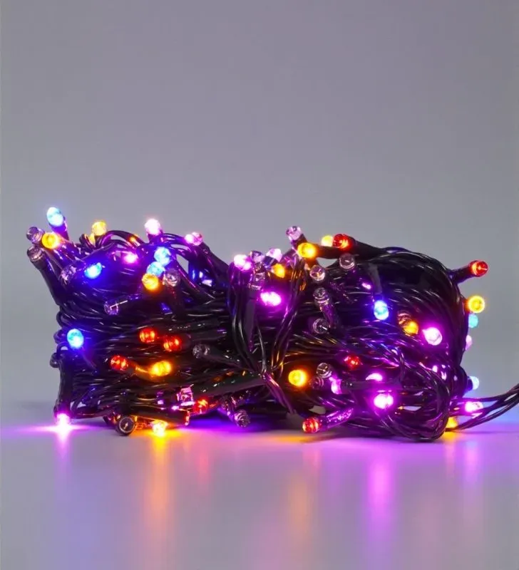 Luz Navicolors L562294 – 140 LEDs Multicolor Cable Verde para Árbol de Navidad