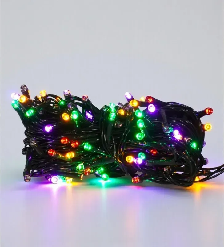 Luz Navicolors L562294 – 140 LEDs Multicolor Cable Verde para Árbol de Navidad