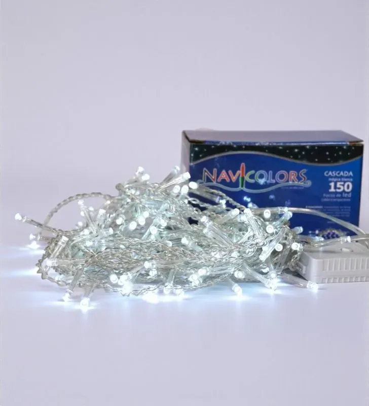 Serie Navideña Navicolors L573072 – 150 LED Cascada Luz Blanca