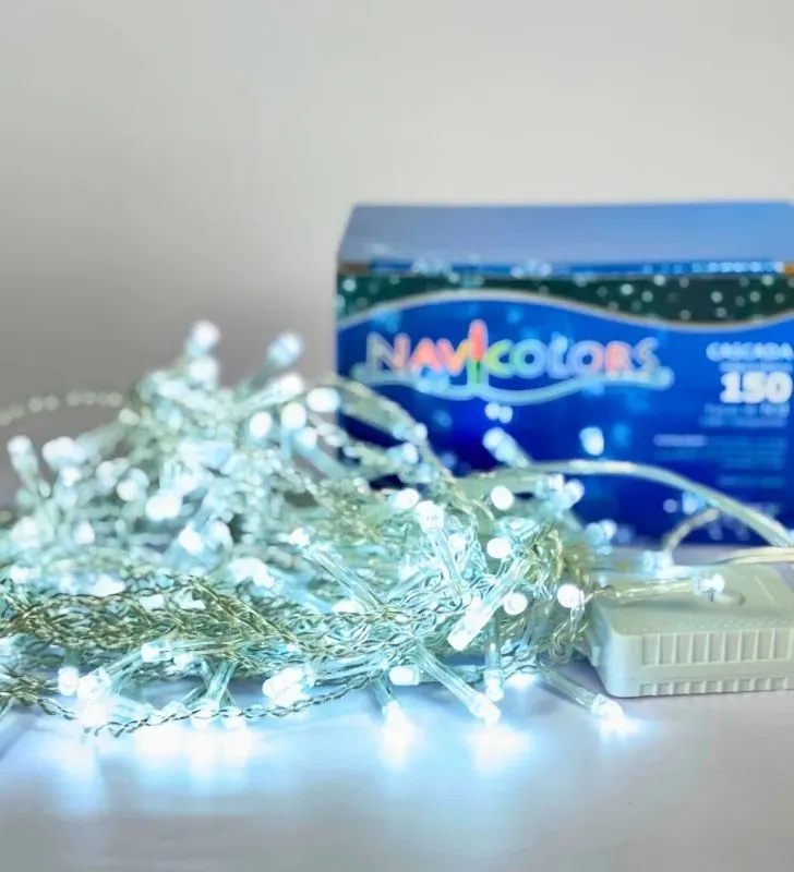 Serie Navideña Navicolors L573072 – 150 LED Cascada Luz Blanca