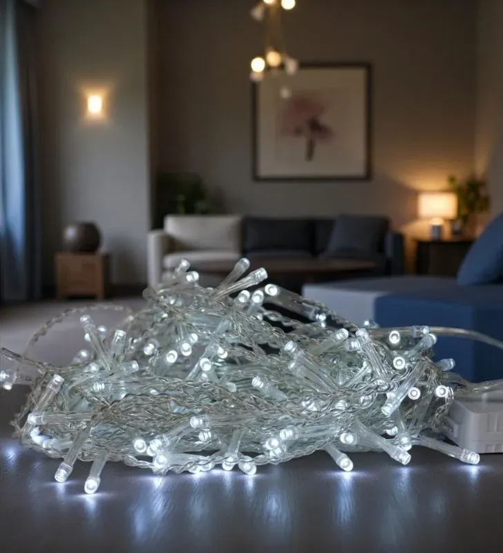 Serie Navideña Navicolors L573072 – 150 LED Cascada Luz Blanca