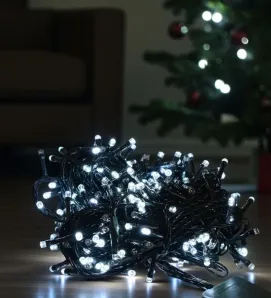 Serie Navideña Navicolors L564008 – 300 LED Luz Blanca Cable Verde