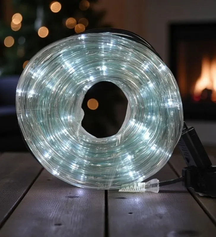 Manguera LED Navicolors L552870 – 10 m Blanco Gel para Decoración Navideña