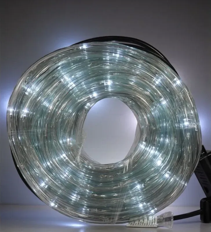 Manguera LED Navicolors L552870 – 10 m Blanco Gel para Decoración Navideña
