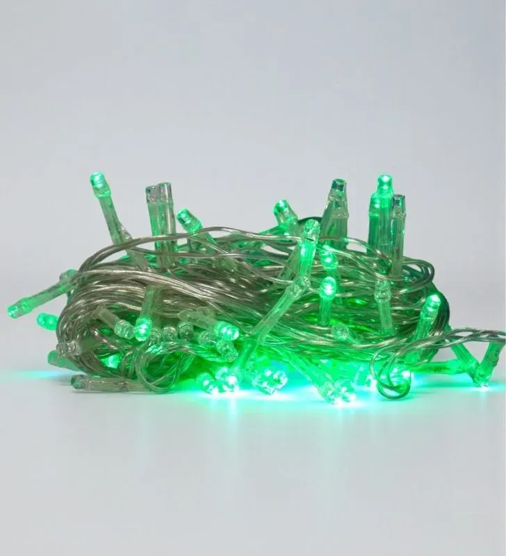 Luz Navicolors L562280 – 100 LEDs Azul/Verde Cable Transparente para Navidad