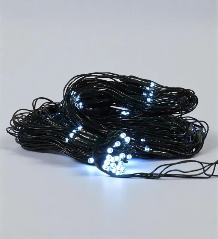 Red Navicolors L562284 – 160 LEDs Blanco Frío Cable Verde para Decoración Navideña