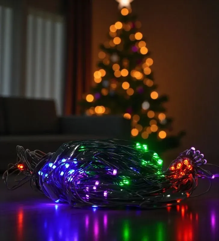 Red Navicolors L562285 – 160 LEDs Luz Multicolor Cable Verde para Decoración Navideña