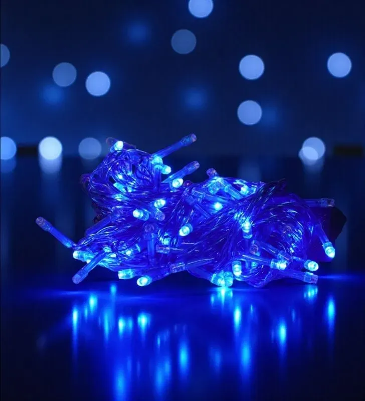 Luz Navicolors L554442 – 100 LEDs Azul Cable Azul para Decoración Navideña