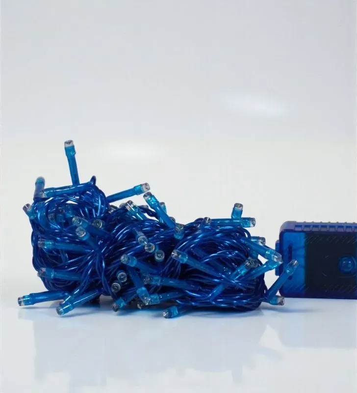 Luz Navicolors L554442 – 100 LEDs Azul Cable Azul para Decoración Navideña