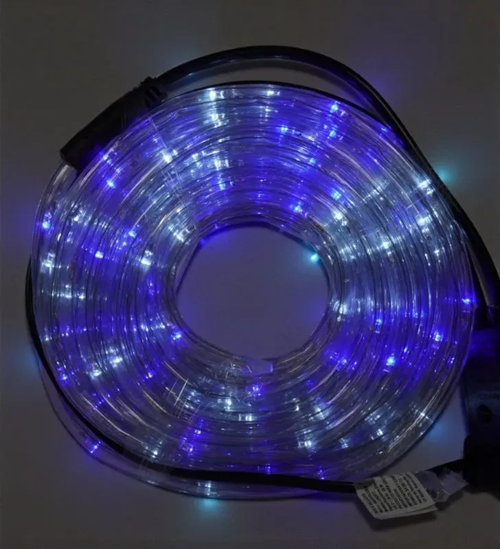 Manguera LED Navicolors L552872 – 10 m Blanco/Azul para Decoración Navideña
