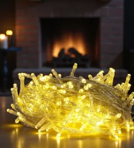 Luz Navicolors L562327 – 200 LEDs Luz Cálida Cable Transparente para Árbol de Navidad