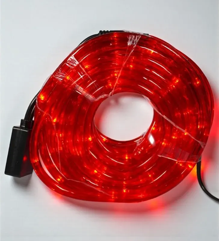 Manguera LED Navicolors L562287 – 10 m Luz Roja Cable Rojo para Decoración Navideña