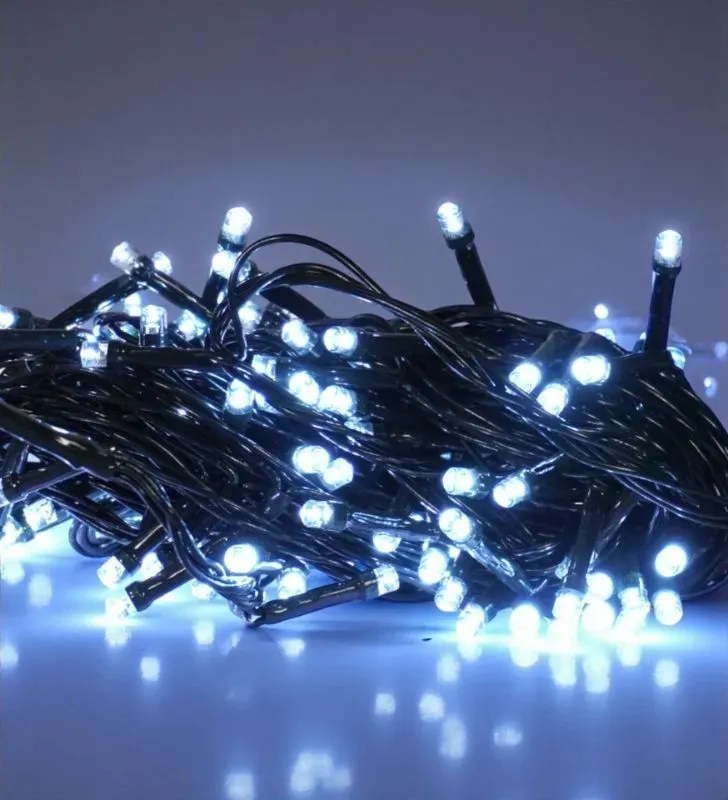 Luz LED Navicolors L562272 – 7 m Luz Blanca Cable Verde para Decoración Navideña